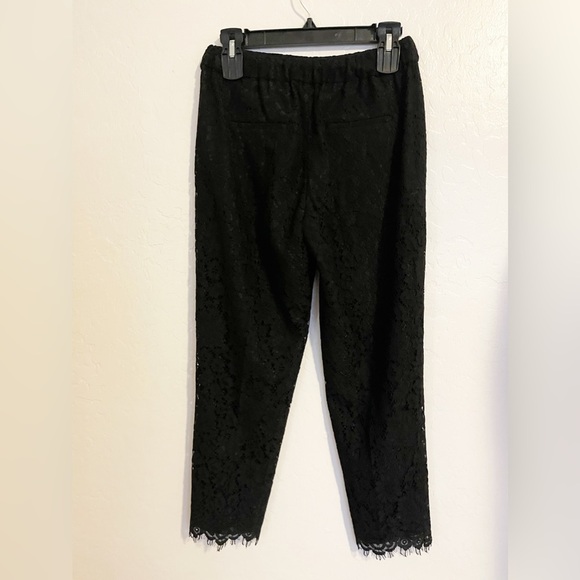 J. Crew Womens Pants Black Lace Pull On Easy Pants F8766 Size 0 - Picture 4 of 5